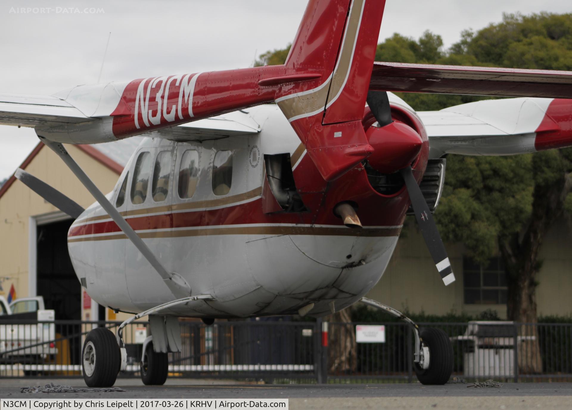 N3CM, 1972 Cessna T337G Turbo Super Skymaster C/N P337-0025, Oxbow Investments LLC (Sonora, CA) 1972 Cessna T337G parked on the ramp at Reid Hillview Airport, San Jose, CA.
