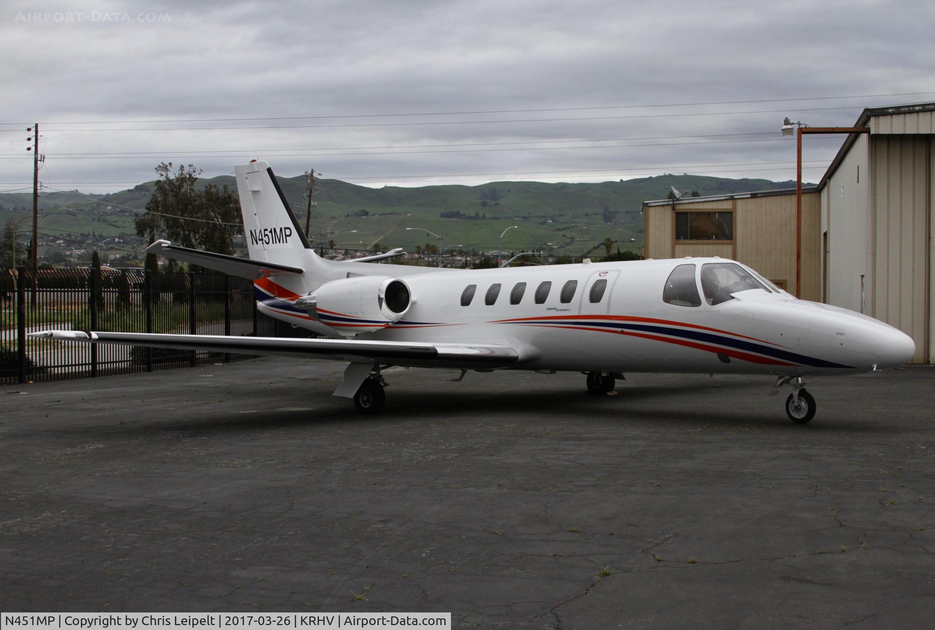 N451MP, 1979 Cessna 551 Citation II/SP C/N 551-0149, Aero Mapol Corp (Miami, FL) 1979 Cessna Citation IISP parked on the ramp at Reid Hillview Airport, San Jose, CA.