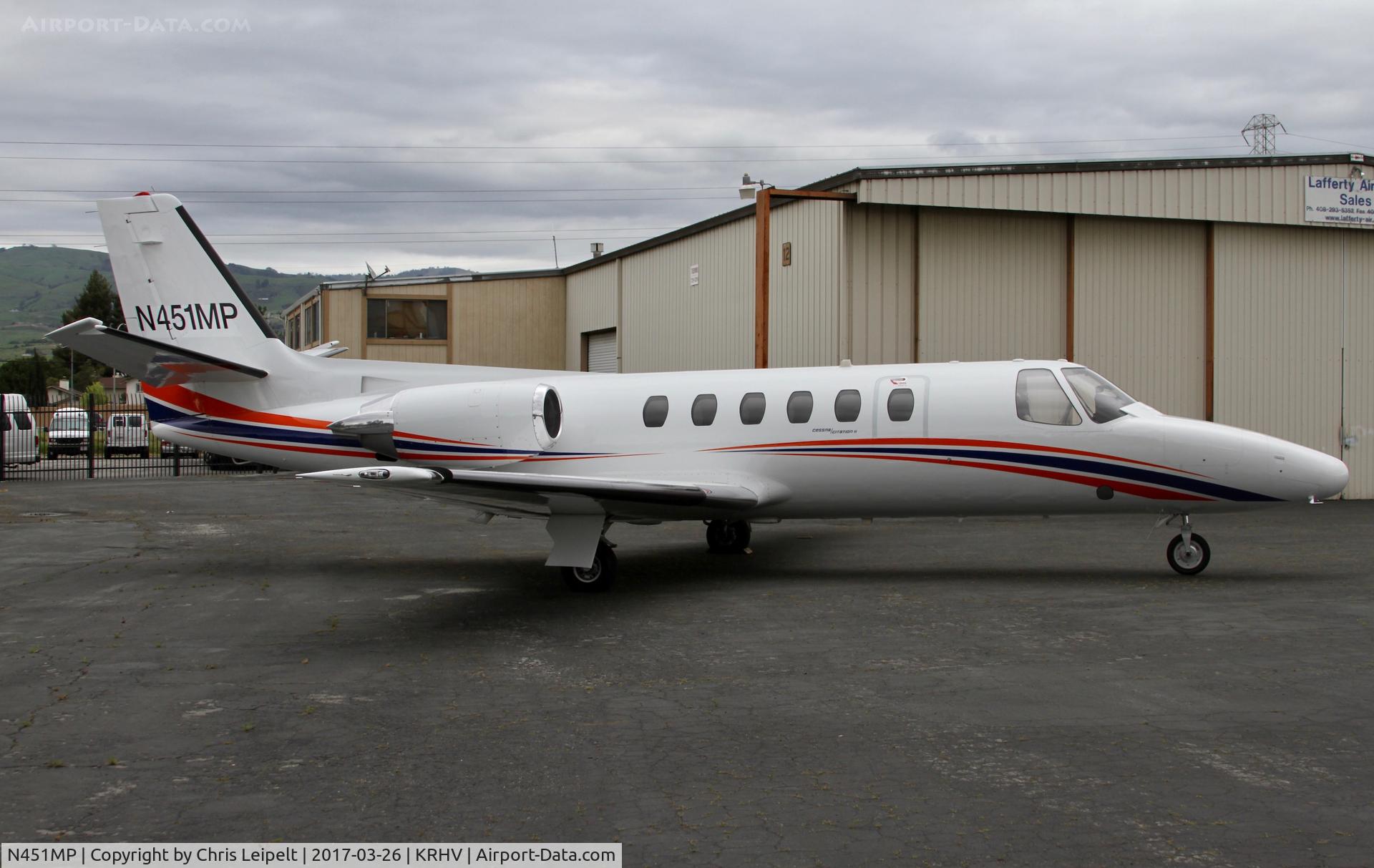 N451MP, 1979 Cessna 551 Citation II/SP C/N 551-0149, Aero Mapol Corp (Miami, FL) 1979 Cessna Citation IISP parked on the ramp at Reid Hillview Airport, San Jose, CA.