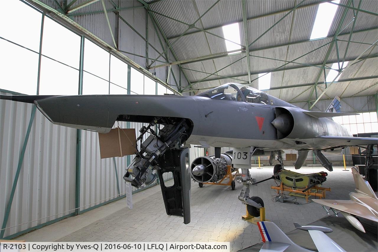 R-2103, Dassault Mirage IIIRS C/N 17-26-135/1028, Dassault Mirage IIIRS, Camera hatch open, Musée Européen de l'Aviation de Chasse at Montélimar-Ancône airfield (LFLQ)