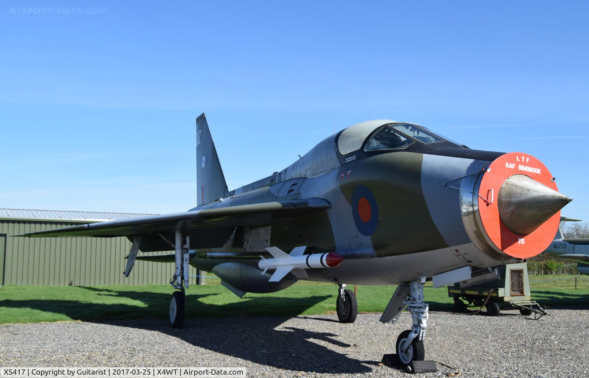 XS417, 1964 English Electric Lightning T.5 C/N 95002, At the Newark Air Museum