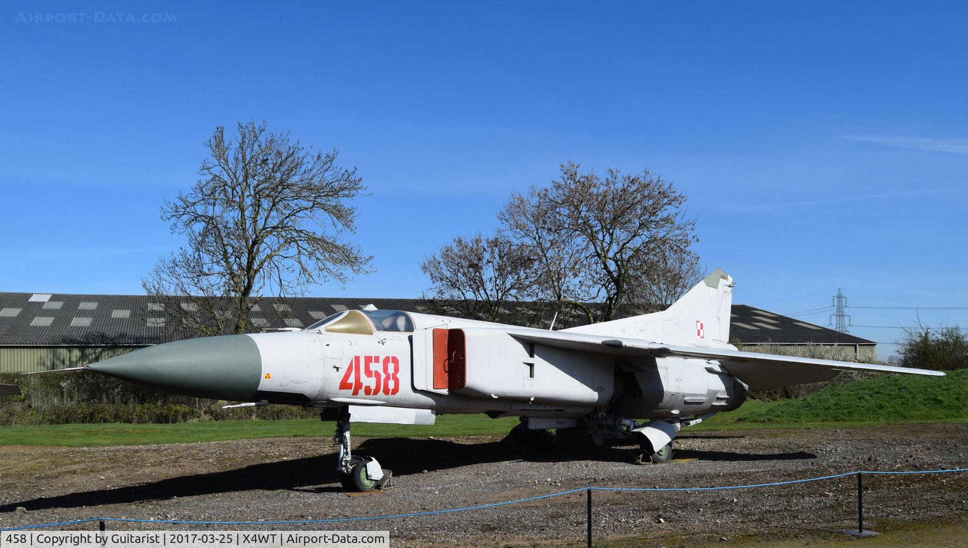 458, Mikoyan-Gurevich MiG-23ML C/N 024003607, At the Newark Air Museum