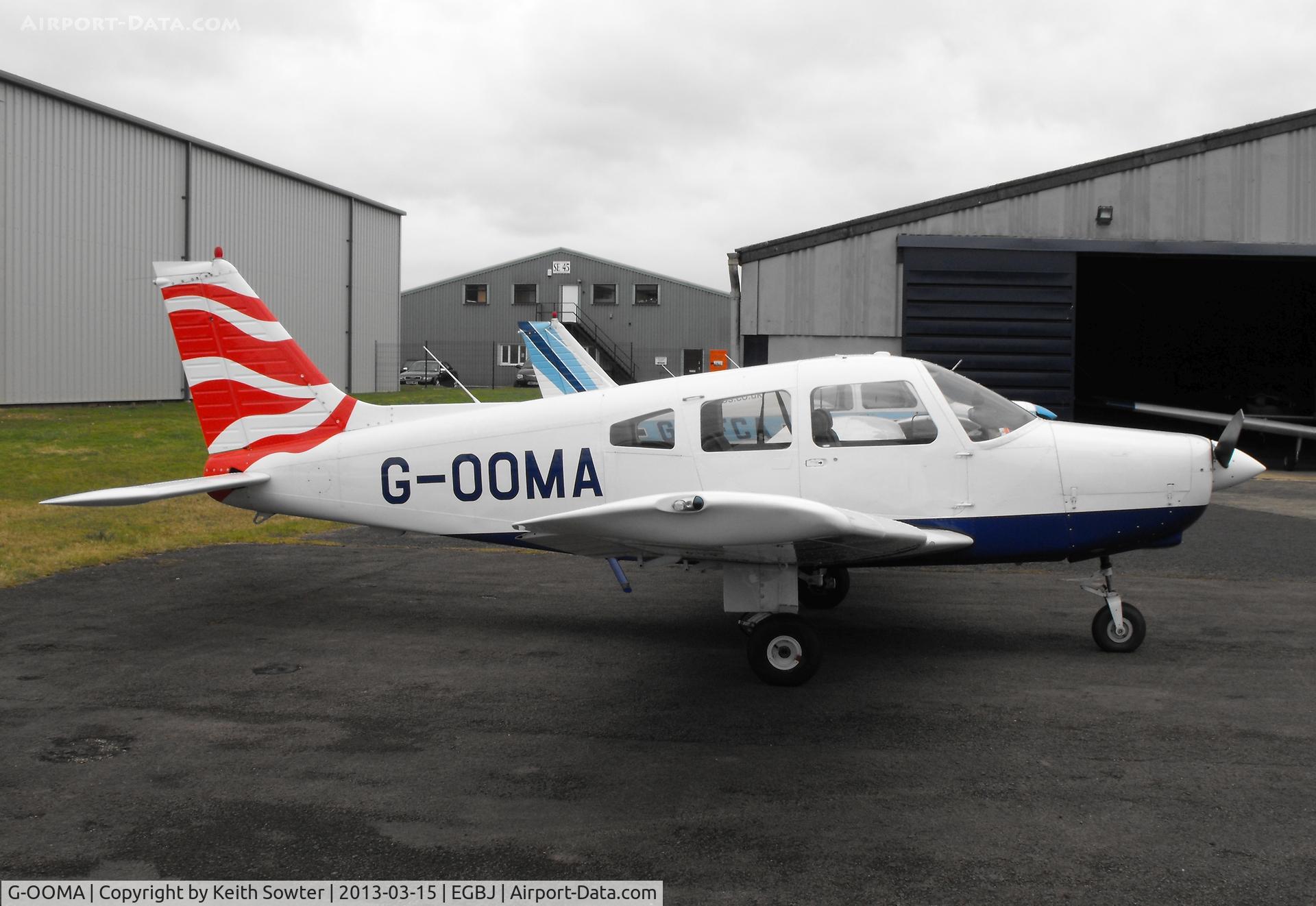 G-OOMA, 1981 Piper PA-28-161 Cherokee Warrior II C/N 28-8116030, At Staverton Airfield