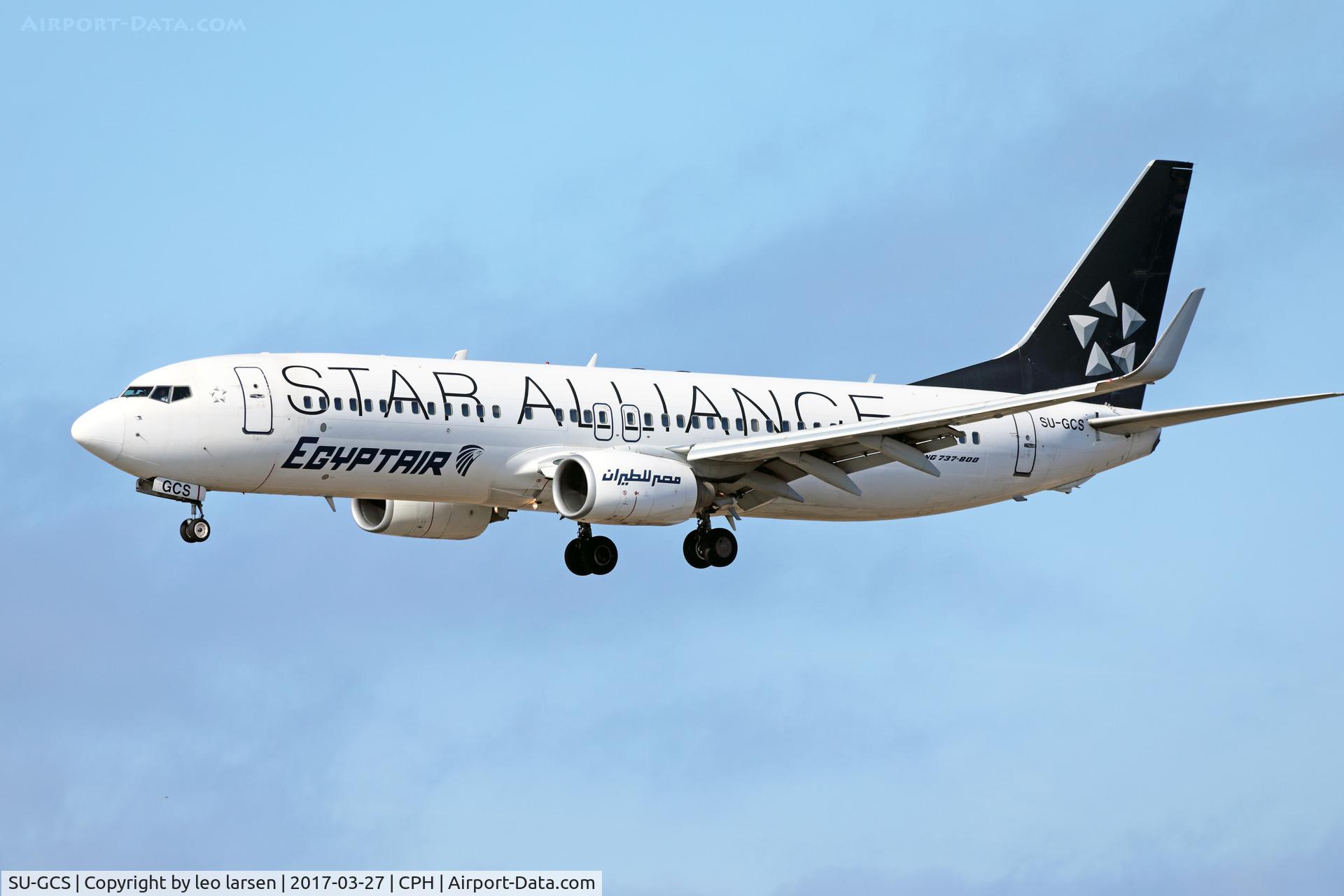 SU-GCS, 2008 Boeing 737-866 C/N 35563, Copenhagen 27.3.2017