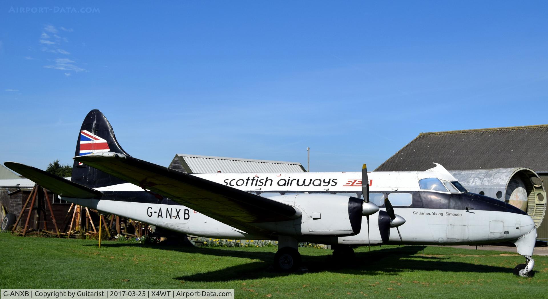 G-ANXB, De Havilland DH-114 Heron1B C/N 14048, At the Newark Air Museum