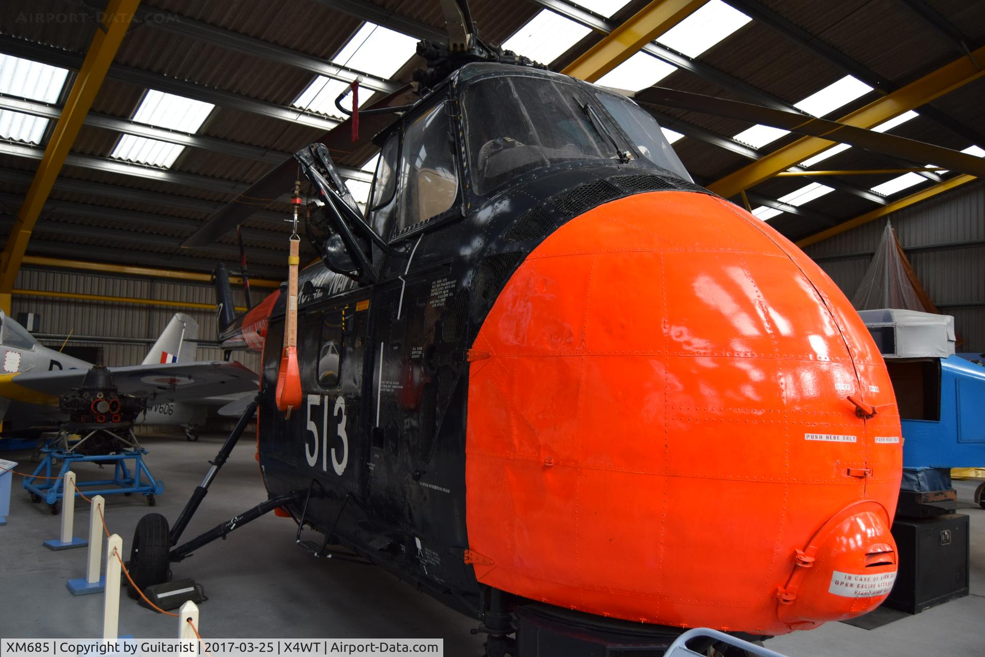 XM685, 1959 Westland Whirlwind HAS.7 C/N WA263, At the Newark Air Museum