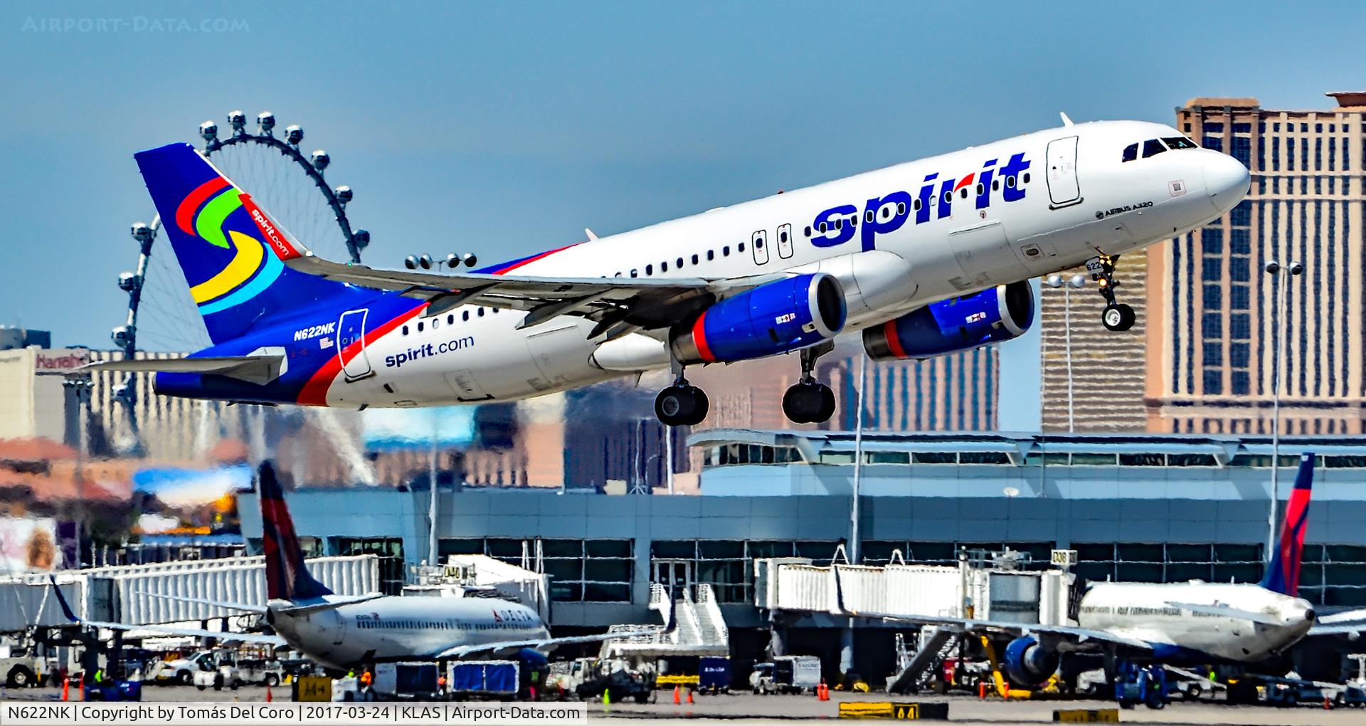 N622NK, 2013 Airbus A320-232 C/N 5804, N622NK Spirit Airlines 2013 Airbus A320-232 - cn 5804 

Las Vegas - McCarran International Airport (LAS / KLAS)
USA - Nevada March 24, 2017
Photo: Tomás Del Coro