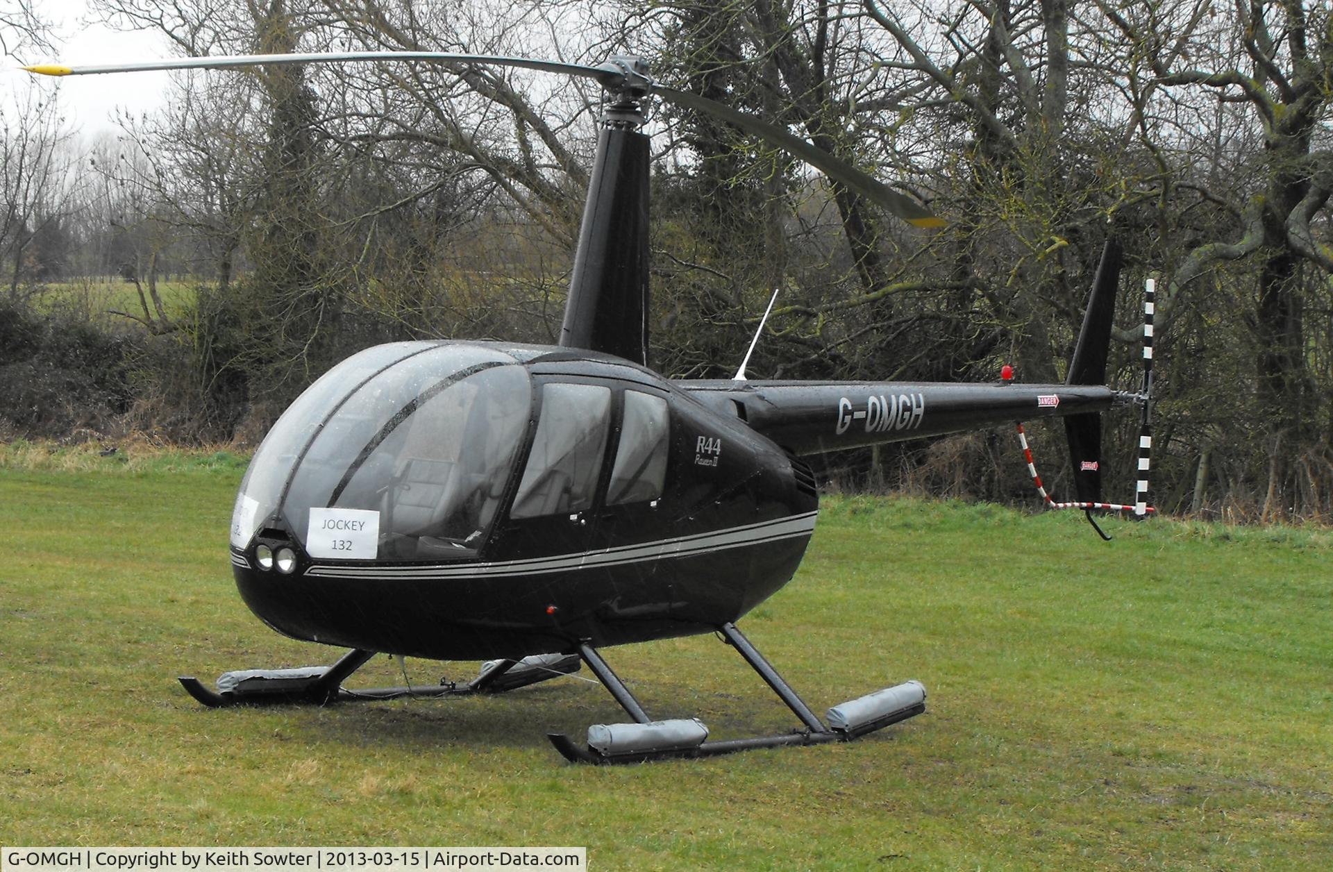 G-OMGH, 2004 Robinson R44 Clipper II C/N 10259, Visiting Cheltenham Racecourse