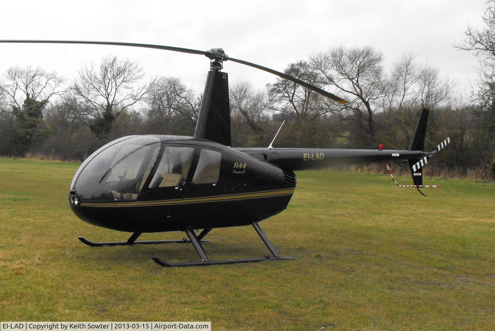 EI-LAD, 2005 Robinson R44 Raven II C/N 10779, Visiting Cheltenham Racecourse
