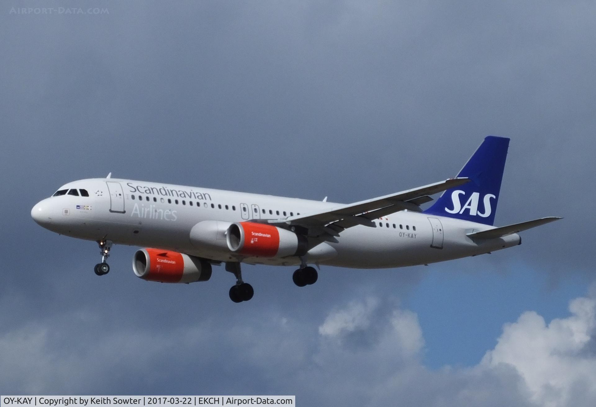 OY-KAY, 2006 Airbus A320-232 C/N 2856, Short finals to land at Copenhagen