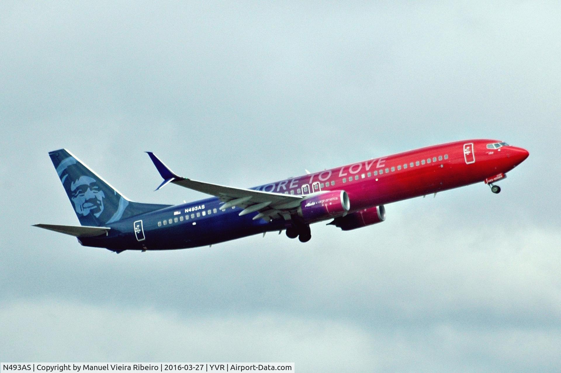 N493AS, 2016 Boeing 737-990/ER C/N 41727, AS702 to Seattle
