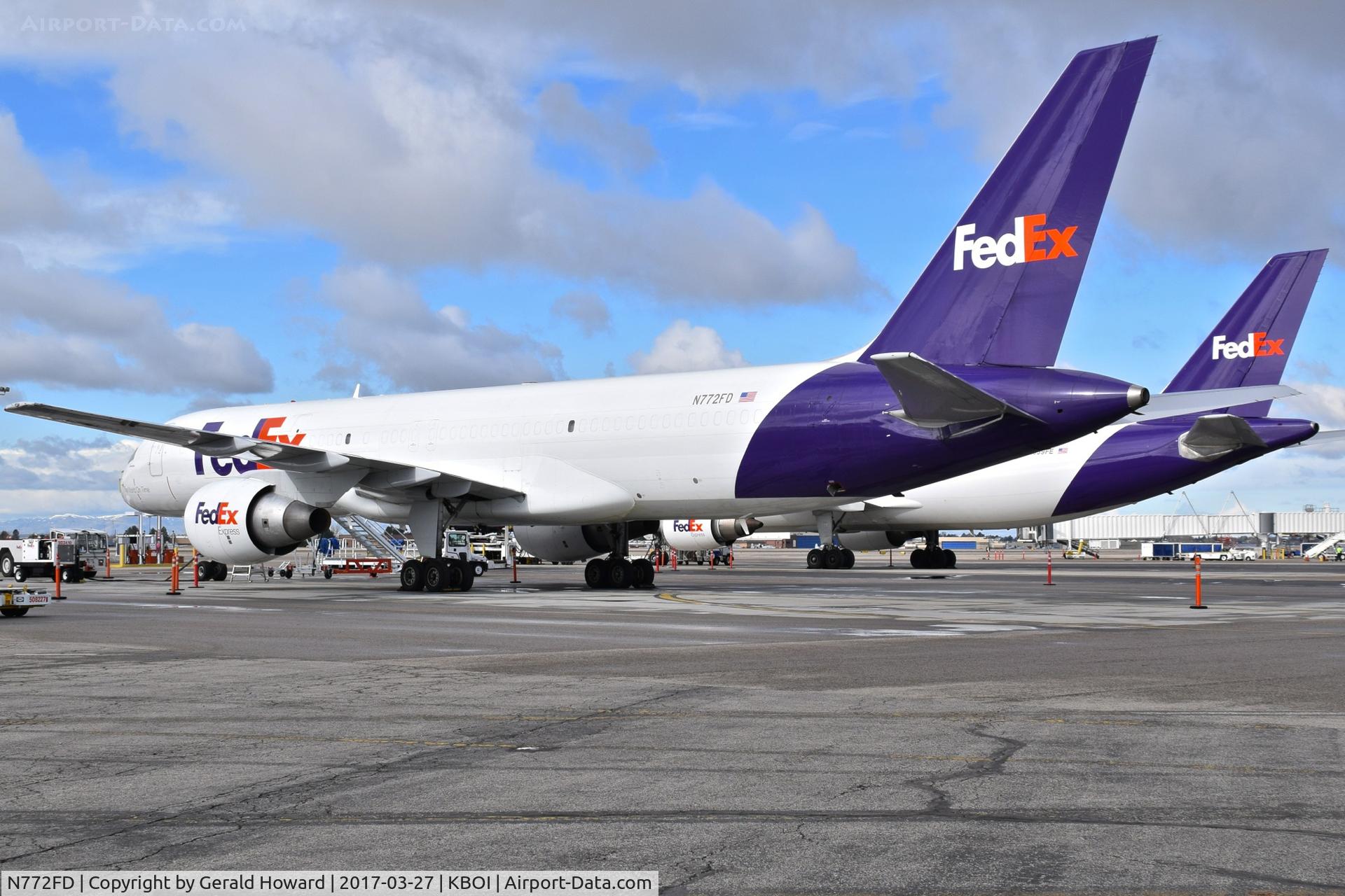 N772FD, 1990 Boeing 757-222F C/N 24840, Parked on the FedEx ramp.