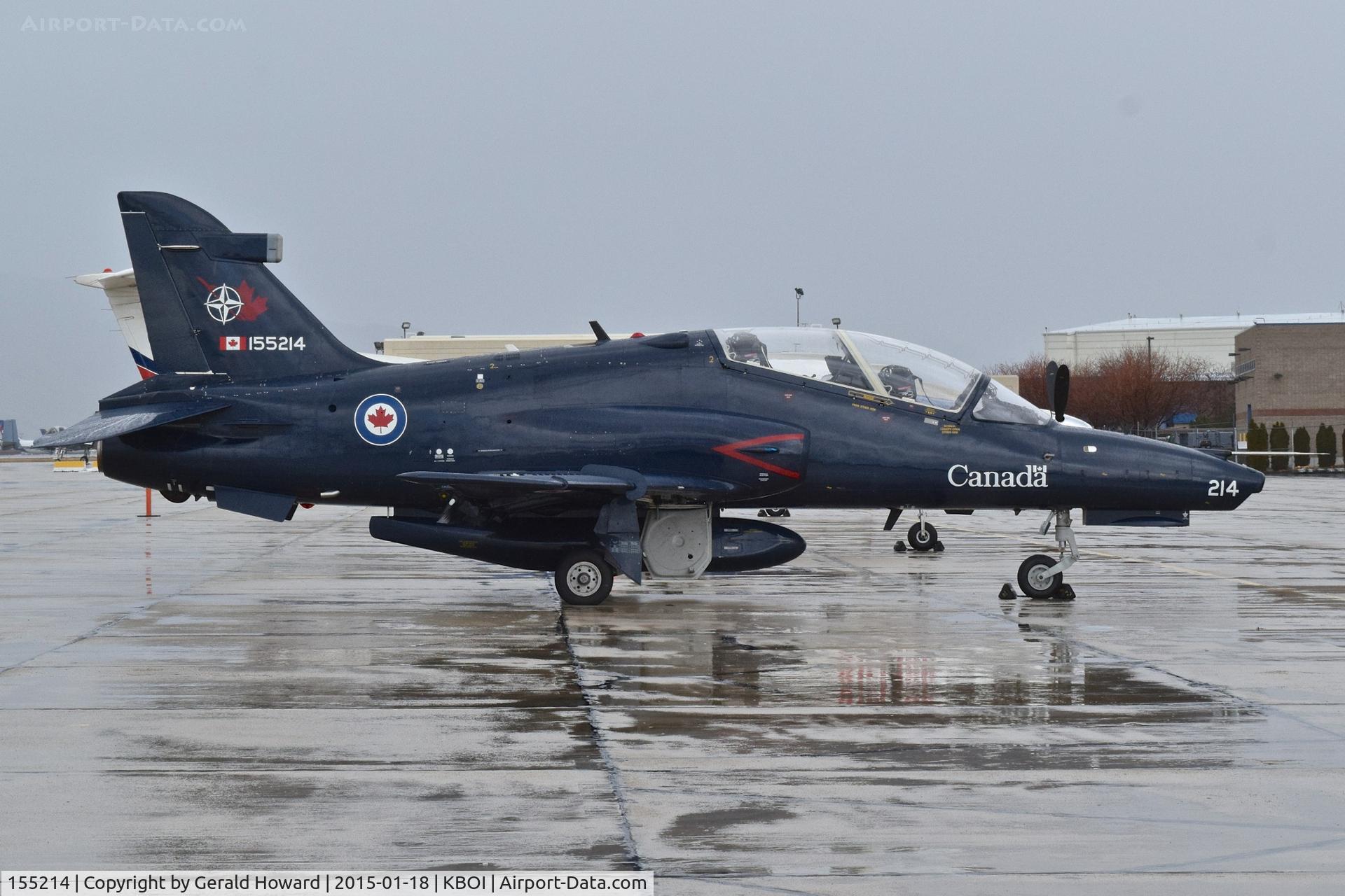155214, 2001 BAe Systems CT-155 Hawk C/N IT022/708, Parked on a soggy south GA ramp.  No.2 CFFTS, Moose Jaw, Saskatchewan, Canada.