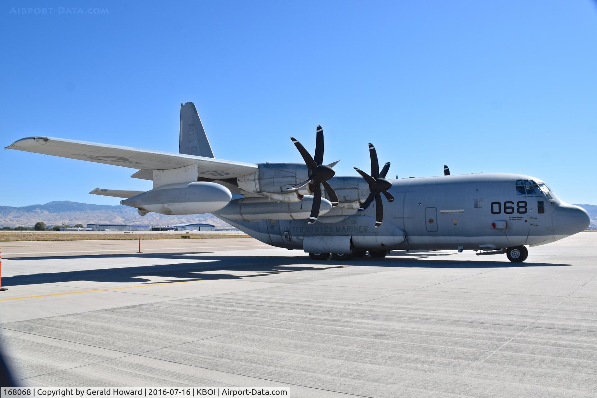 168068, 2010 Lockheed Martin KC-130J Hercules C/N 382-5647, Parked on south GA ramp.  VMGR 352, NAS Miramar, CA.
