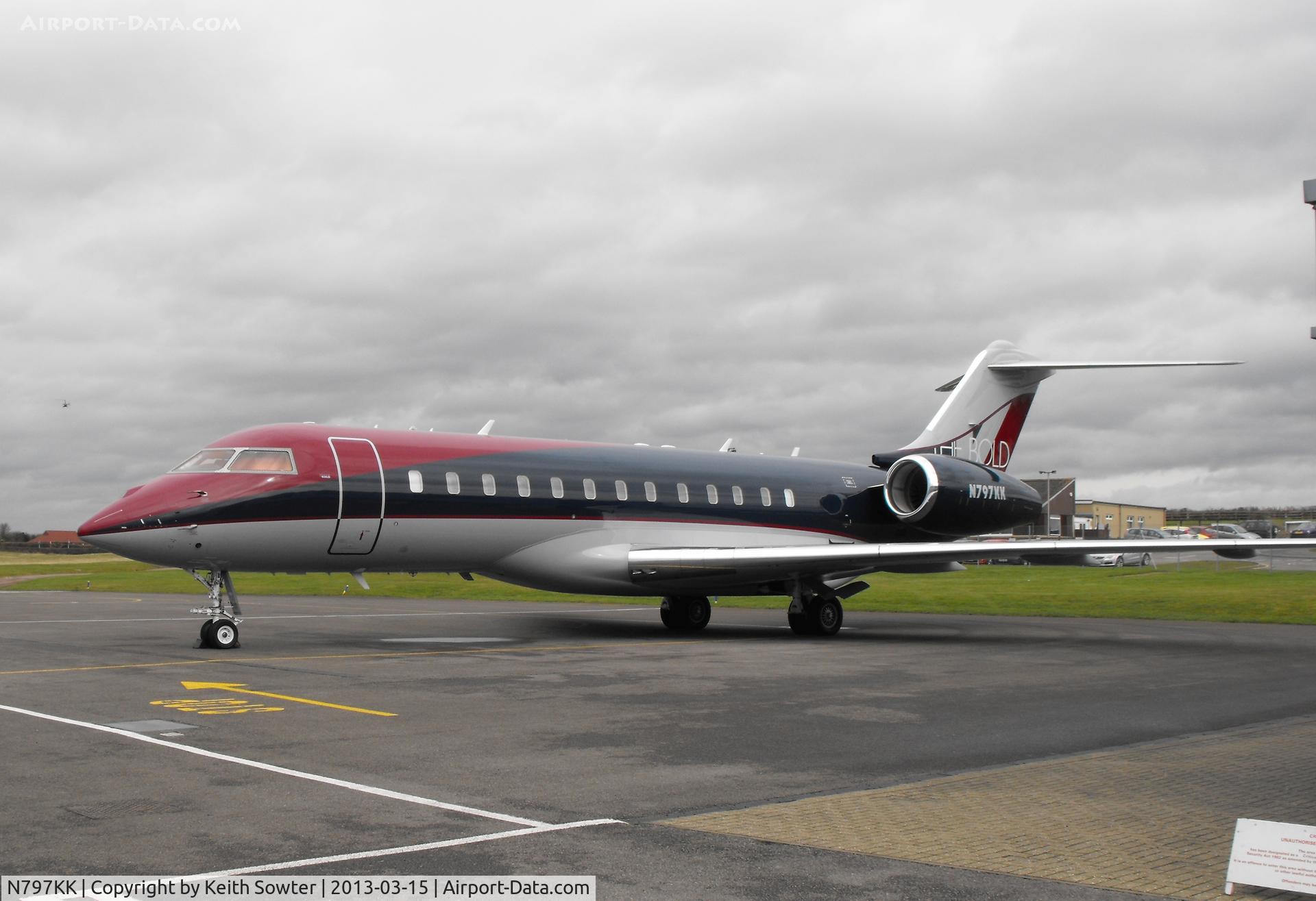 N797KK, 2008 Bombardier BD-700-1A10 Global Express C/N 9290, Staverton airfield