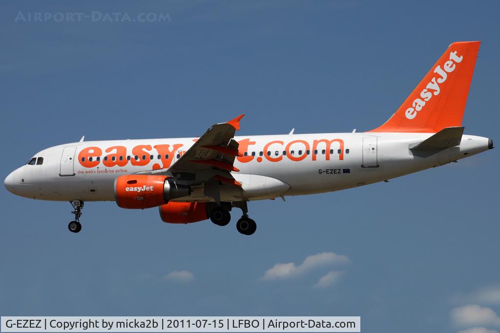 G-EZEZ, 2004 Airbus A319-111 C/N 2360, Landing