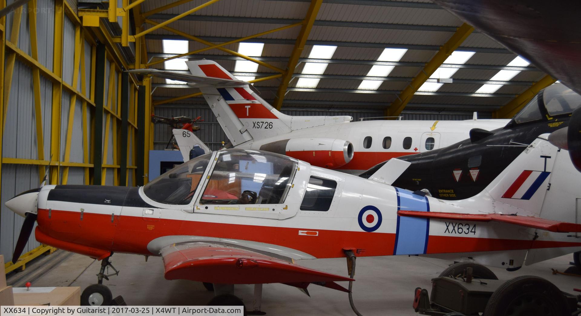 XX634, 1974 Scottish Aviation Bulldog T.1 C/N BH.120/304, At the Newark Air Museum