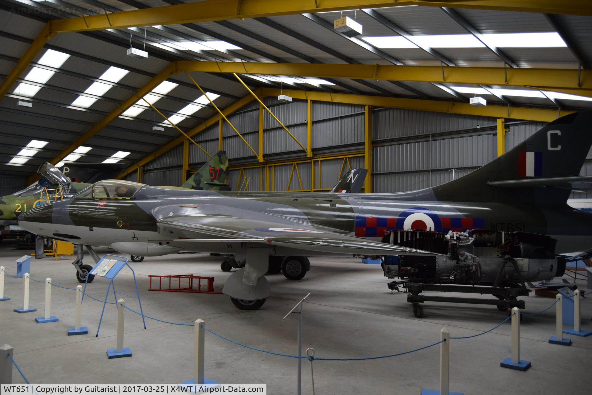WT651, 1954 Hawker Hunter F.1 C/N 41H-665486, At the Newark Air Museum