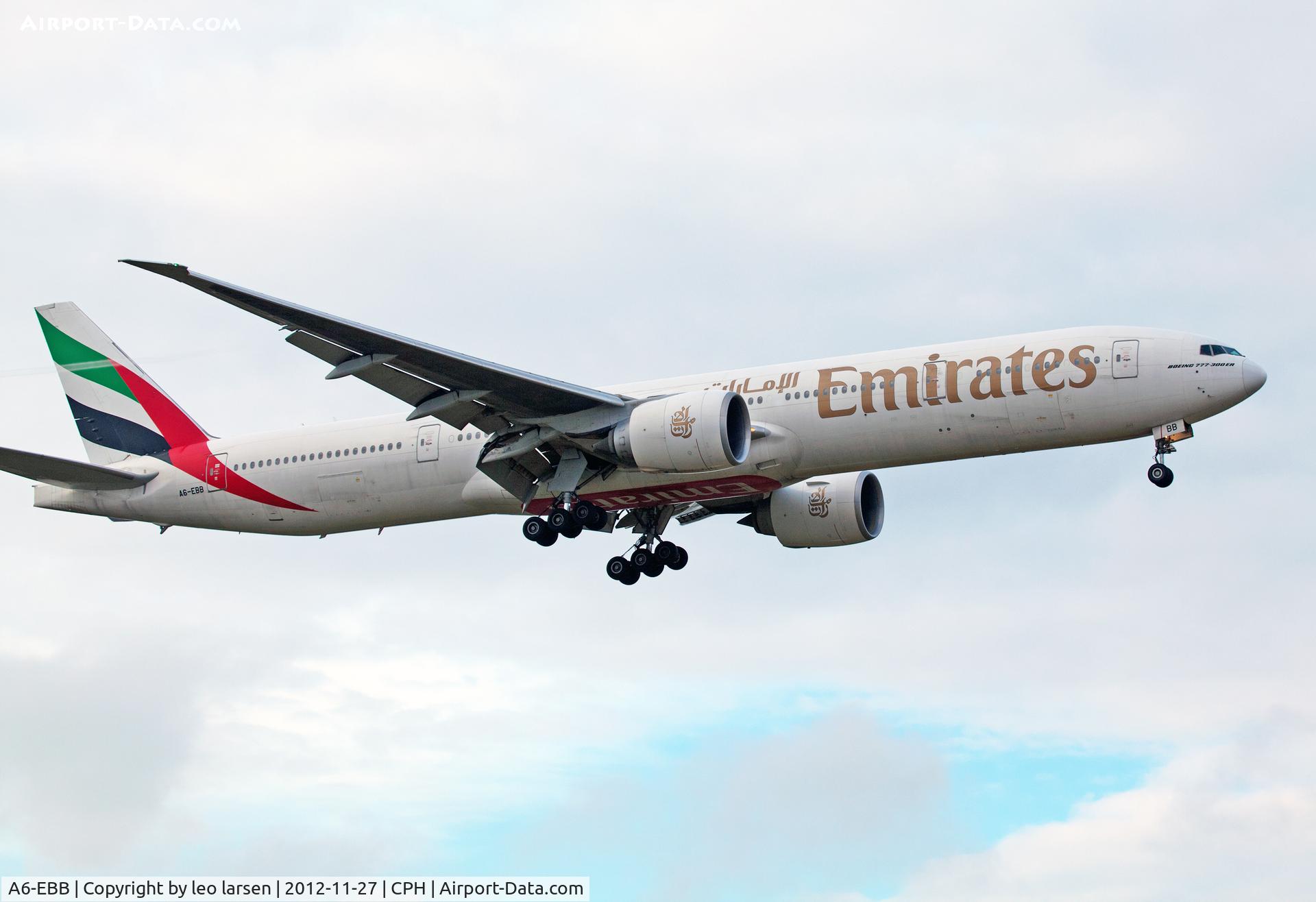A6-EBB, 2005 Boeing 777-36N/ER C/N 32789, Copenhagen 27.11.2012