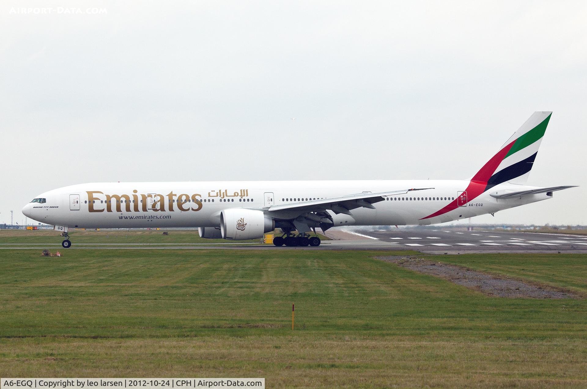 A6-EGQ, 2012 Boeing 777-31H/ER C/N 41076, Copenhagen 24.10.2012