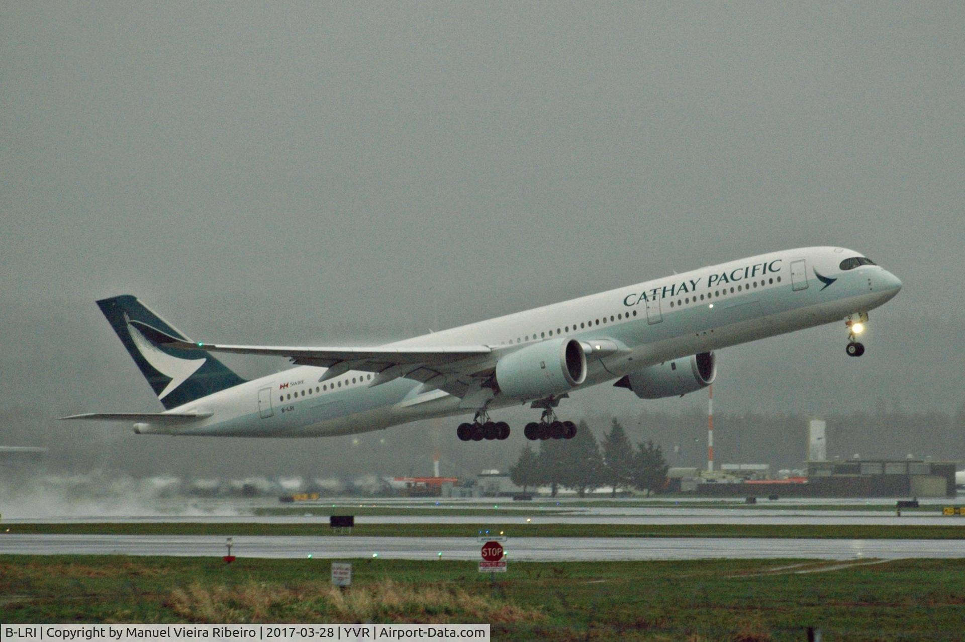B-LRI, 2016 Airbus A350-941 C/N 058, CX855,the first CX A350 departure from YVR
