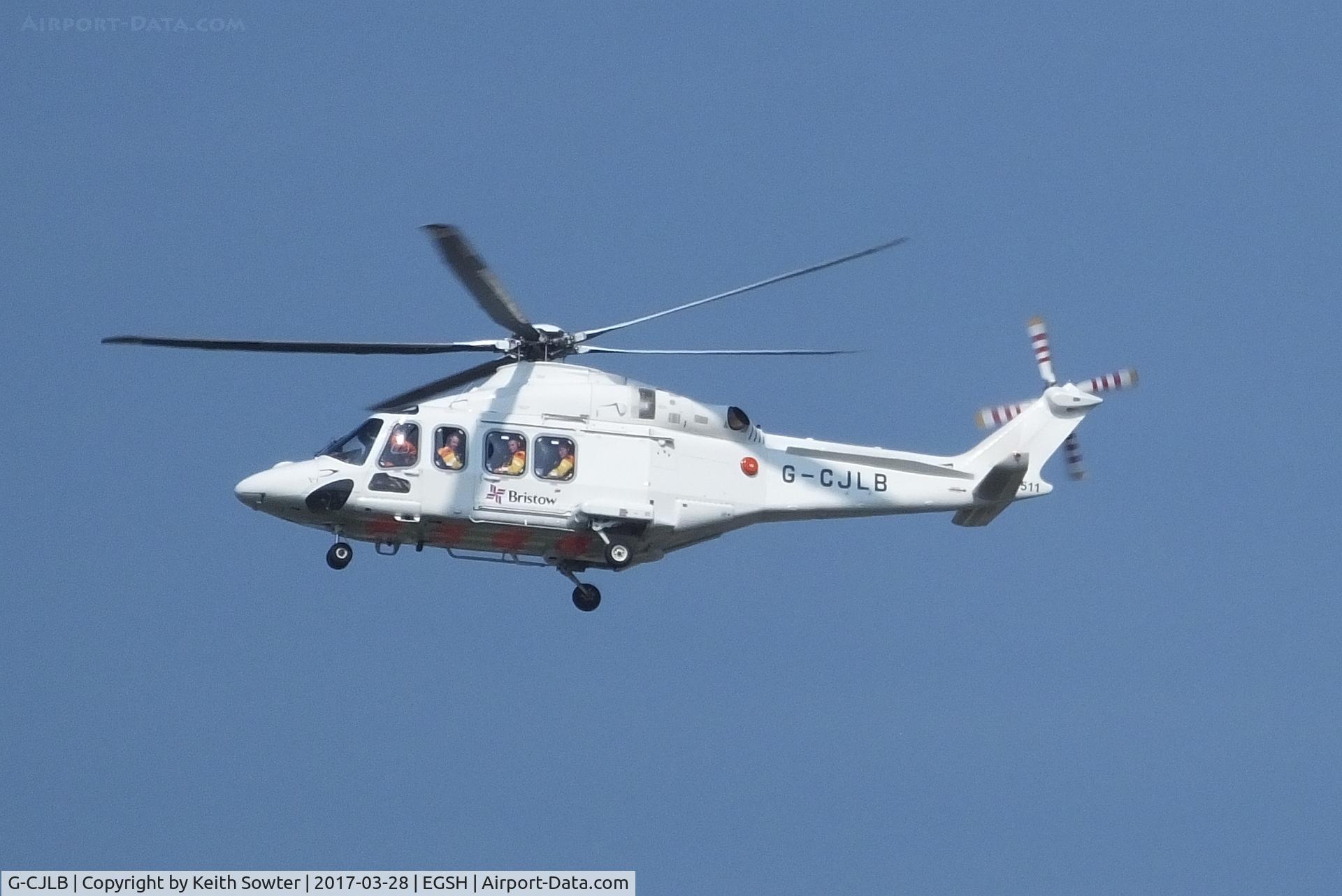 G-CJLB, 2016 AgustaWestland AW-139 C/N 41511, On departure