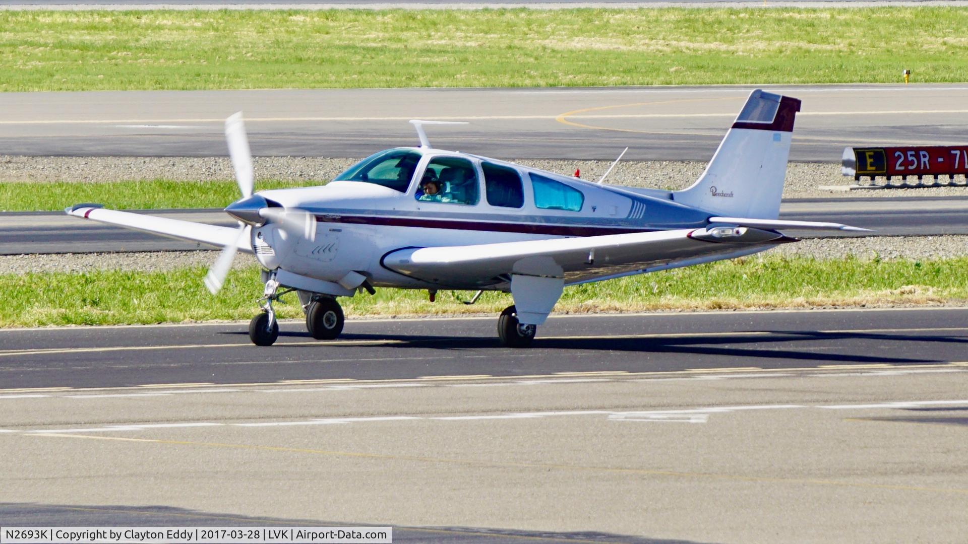 N2693K, 1980 Beech F33A Bonanza C/N CE-820, Livermore Airport California 2017.