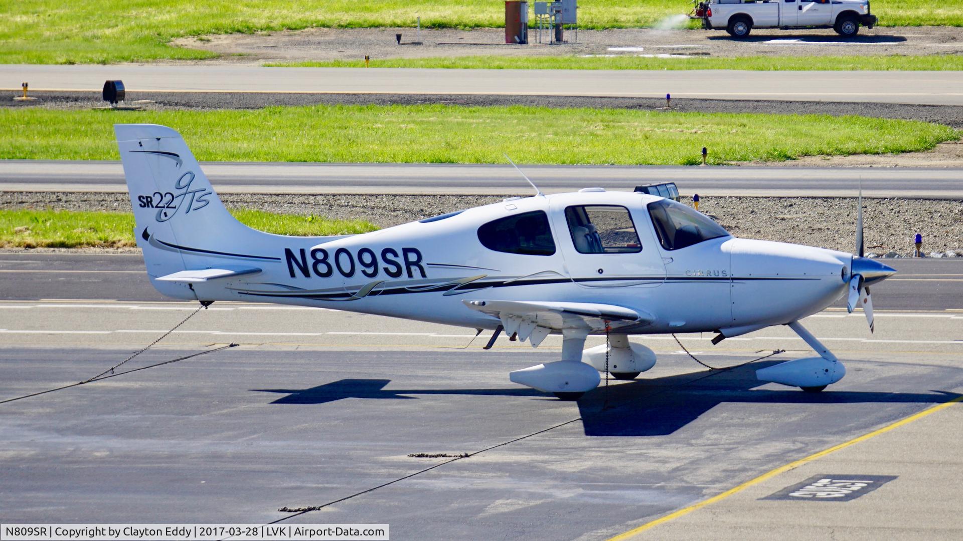 N809SR, 2006 Cirrus SR22 GTS C/N 2129, Livermore Airport California 2017.