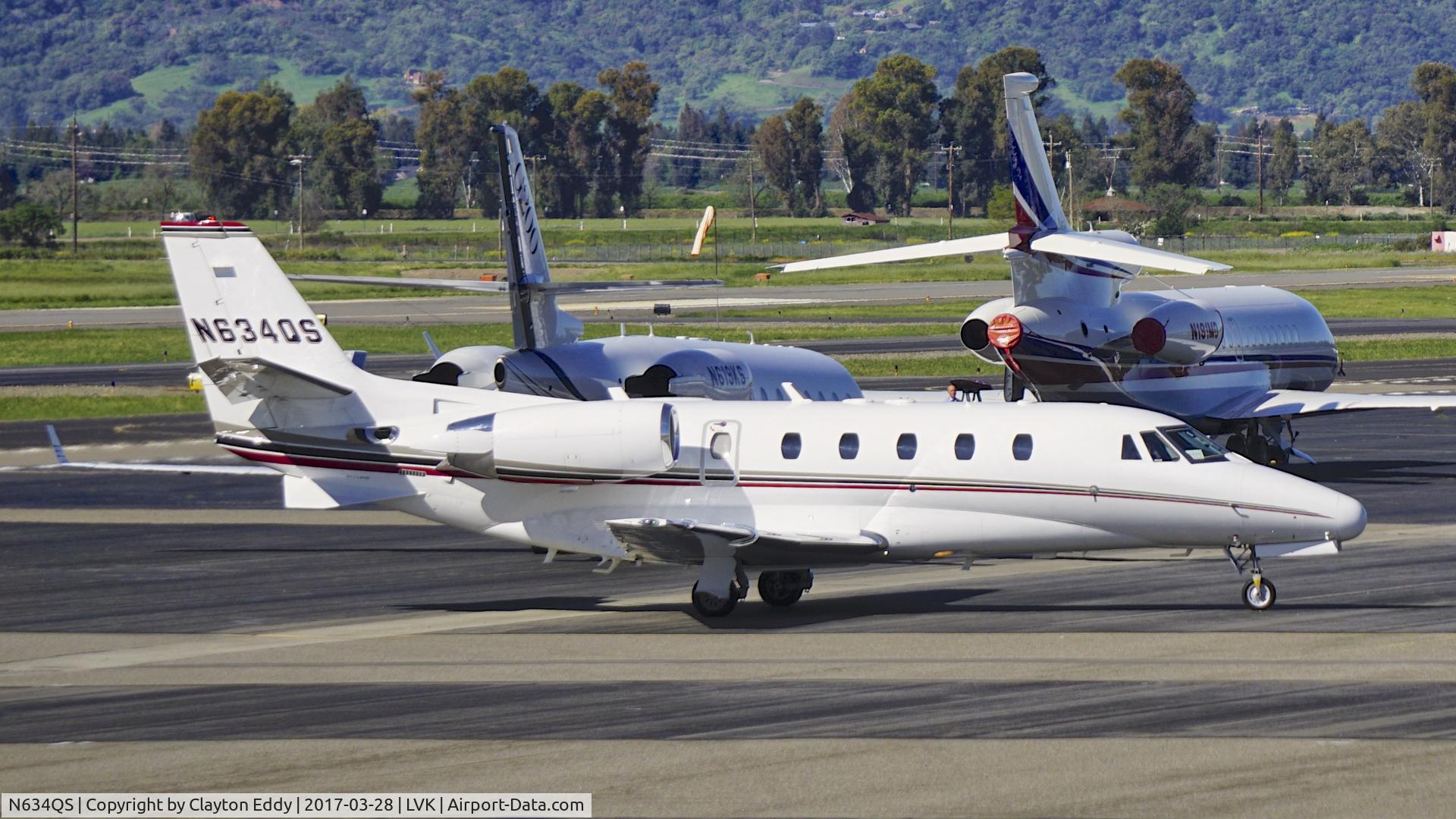 N634QS, 2005 Cessna 560XL Citation XLS C/N 560-5558, Livermore Airport California 2017.
