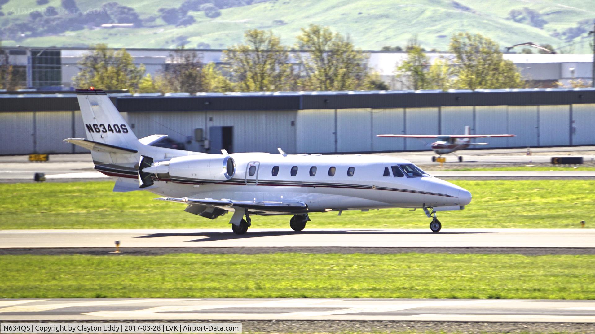 N634QS, 2005 Cessna 560XL Citation XLS C/N 560-5558, Livermore Airport California 2017.
