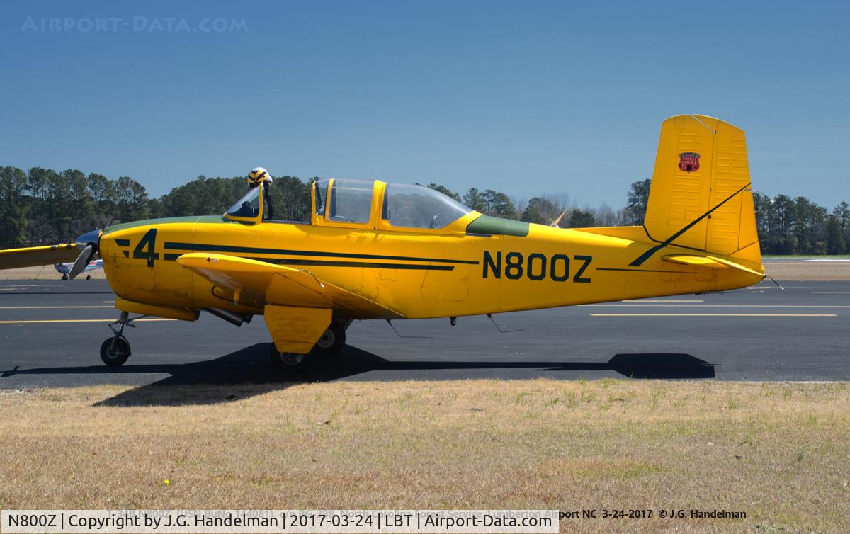 N800Z, 1957 Beech D-45 Mentor C/N BG-388, At Lumberton NC