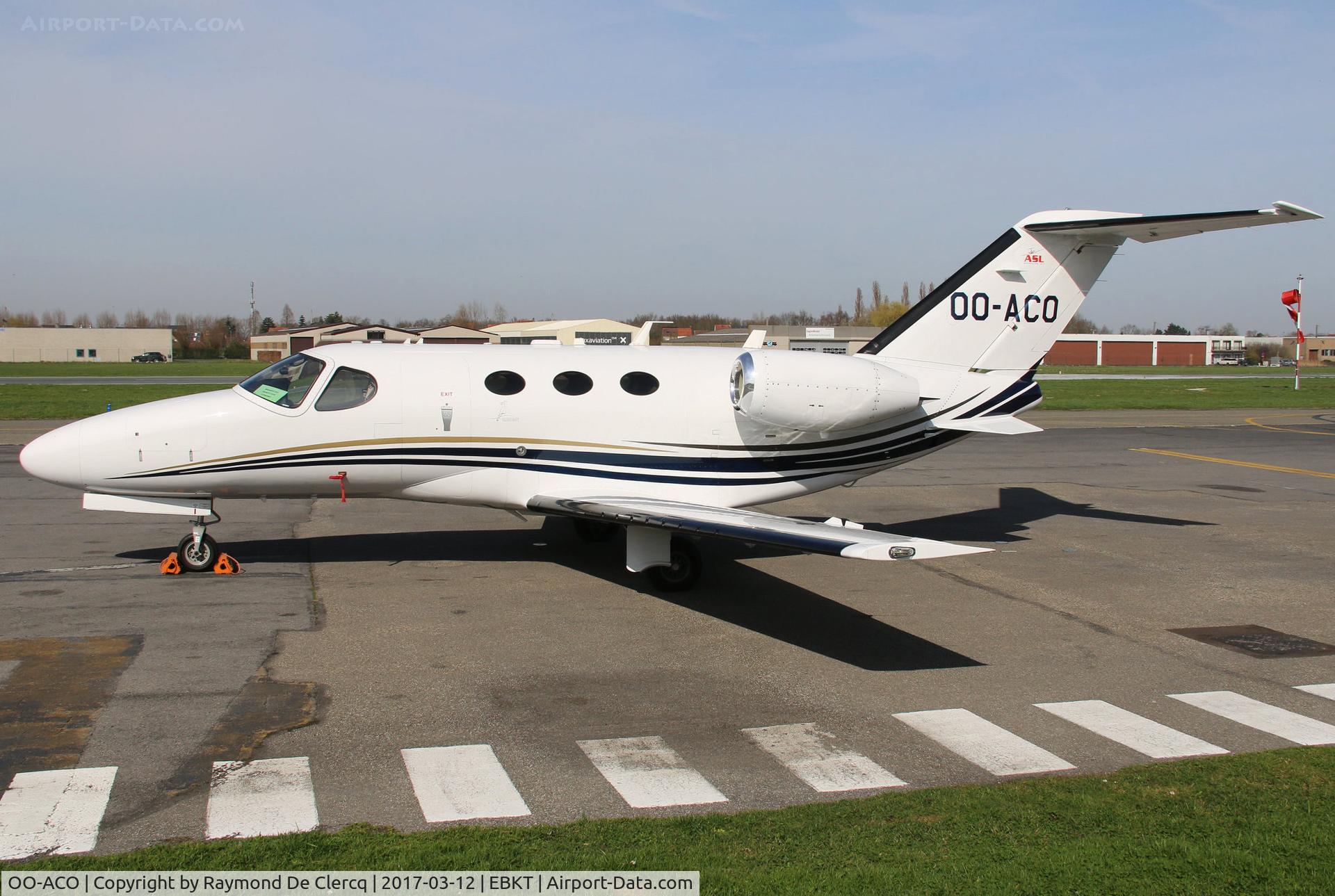 OO-ACO, 2009 Cessna 510 Citation Mustang Citation Mustang C/N 510-0260, Parked at Wevelgem.