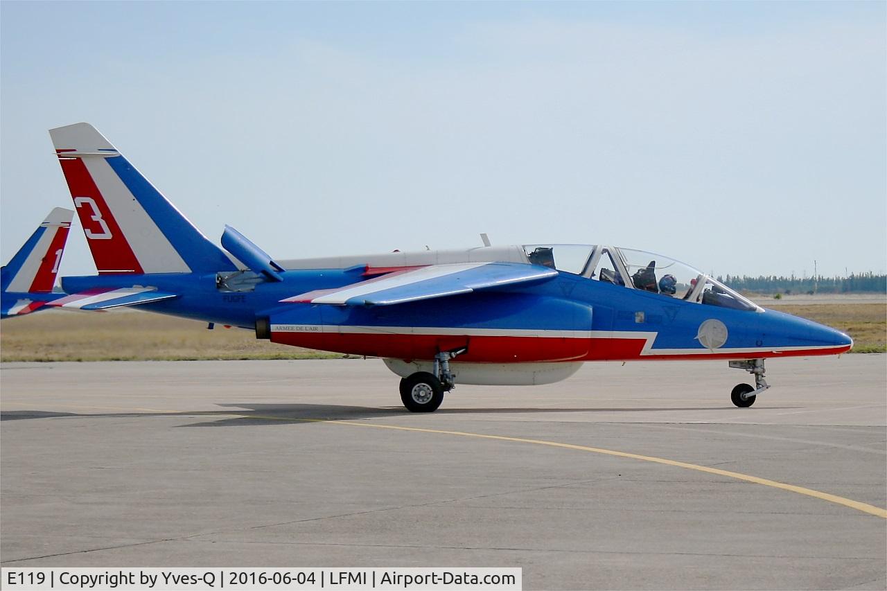 E119, Dassault-Dornier Alpha Jet E C/N E119, Dassault-Dornier Alpha Jet E (F-UGFE), Athos 03 of Patrouille de France 2016, Istres-Le Tubé Air Base 125 (LFMI-QIE) open day 2016
