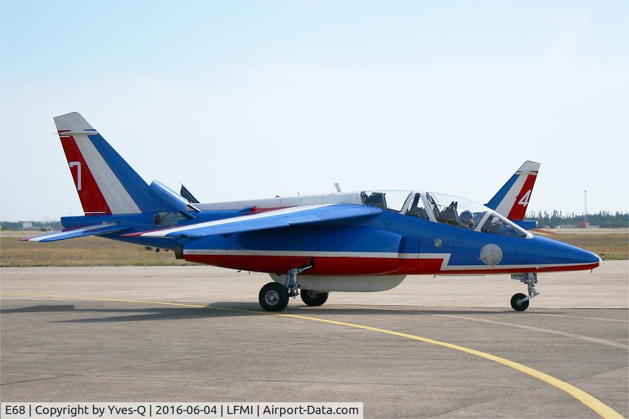 E68, Dassault-Dornier Alpha jet E C/N E68, Dassault-Dornier Alpha Jet E (F-TEMO), Athos 07 of Patrouille de France 2016, Istres-Le Tubé Air Base 125 (LFMI-QIE) open day 2016