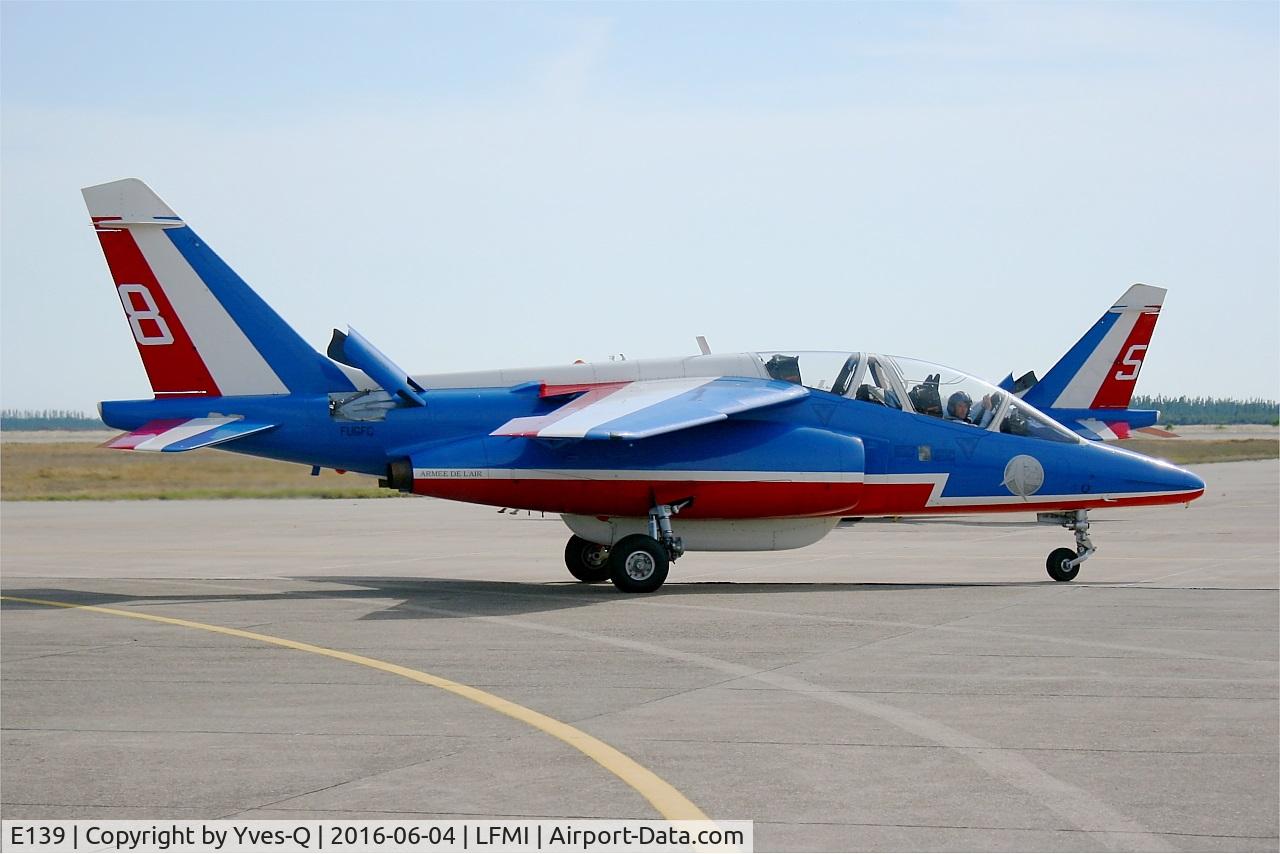 E139, Dassault-Dornier Alpha Jet E C/N E139, Dassault-Dornier Alpha Jet E (F-UGFC), Athos 08 of Patrouille de France 2016, Istres-Le Tubé Air Base 125 (LFMI-QIE) open day 2016