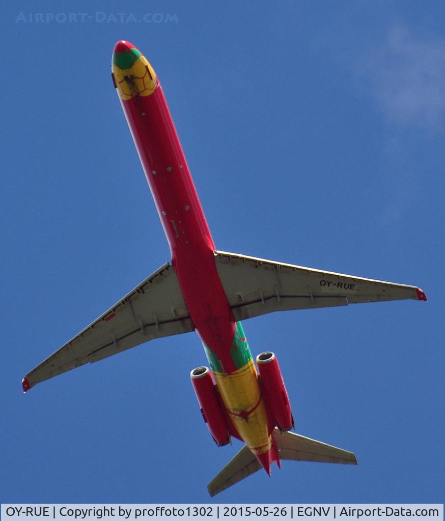 OY-RUE, 1990 McDonnell Douglas MD-83 (DC-9-83) C/N 49936, 1-st visit on the EGNV/MME.