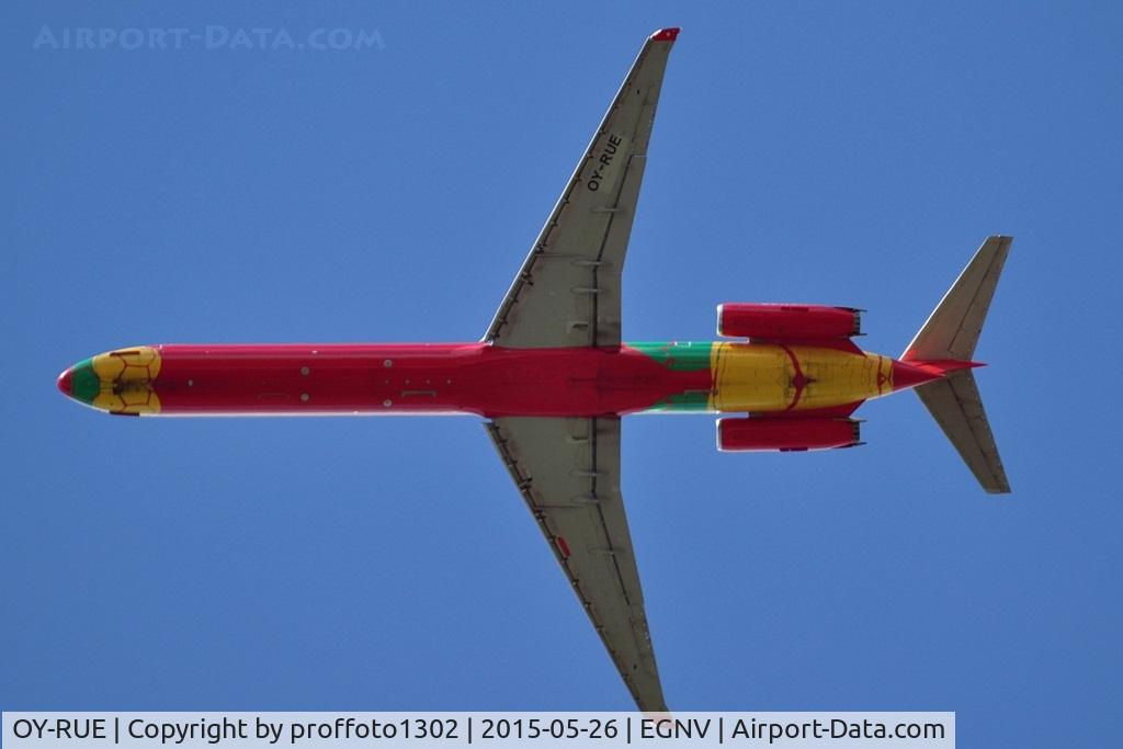 OY-RUE, 1990 McDonnell Douglas MD-83 (DC-9-83) C/N 49936, 1-st visit on the EGNV/MME.
