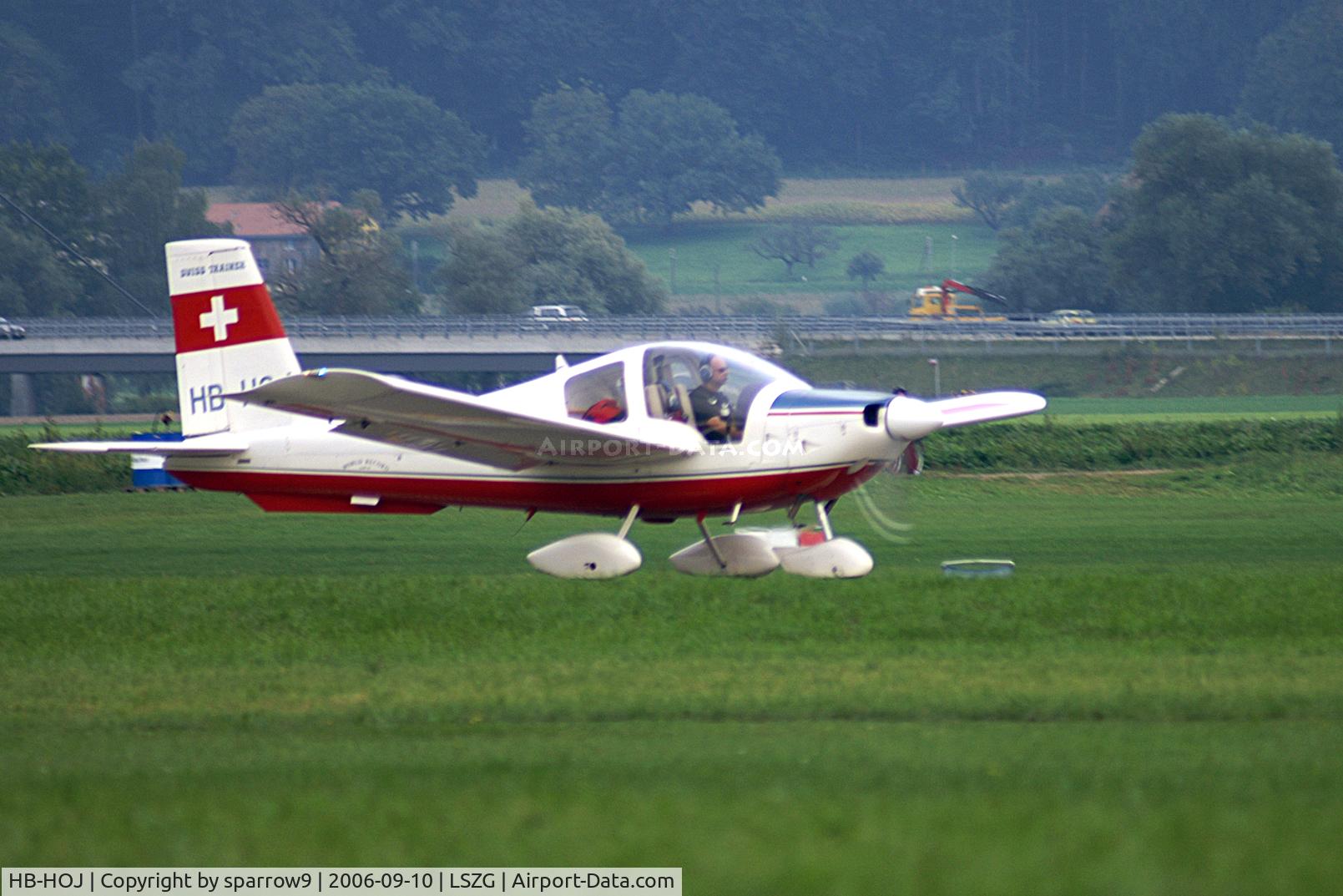 HB-HOJ, 1990 MDC Max Daetwyler MD3-160 Swiss Trainer C/N 002, Taking-off after airshow