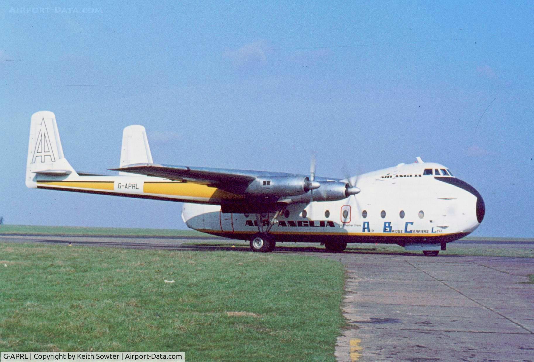 G-APRL, 1959 Armstrong Whitworth AW650 Argosy 101 C/N 6652, Based at Norwich