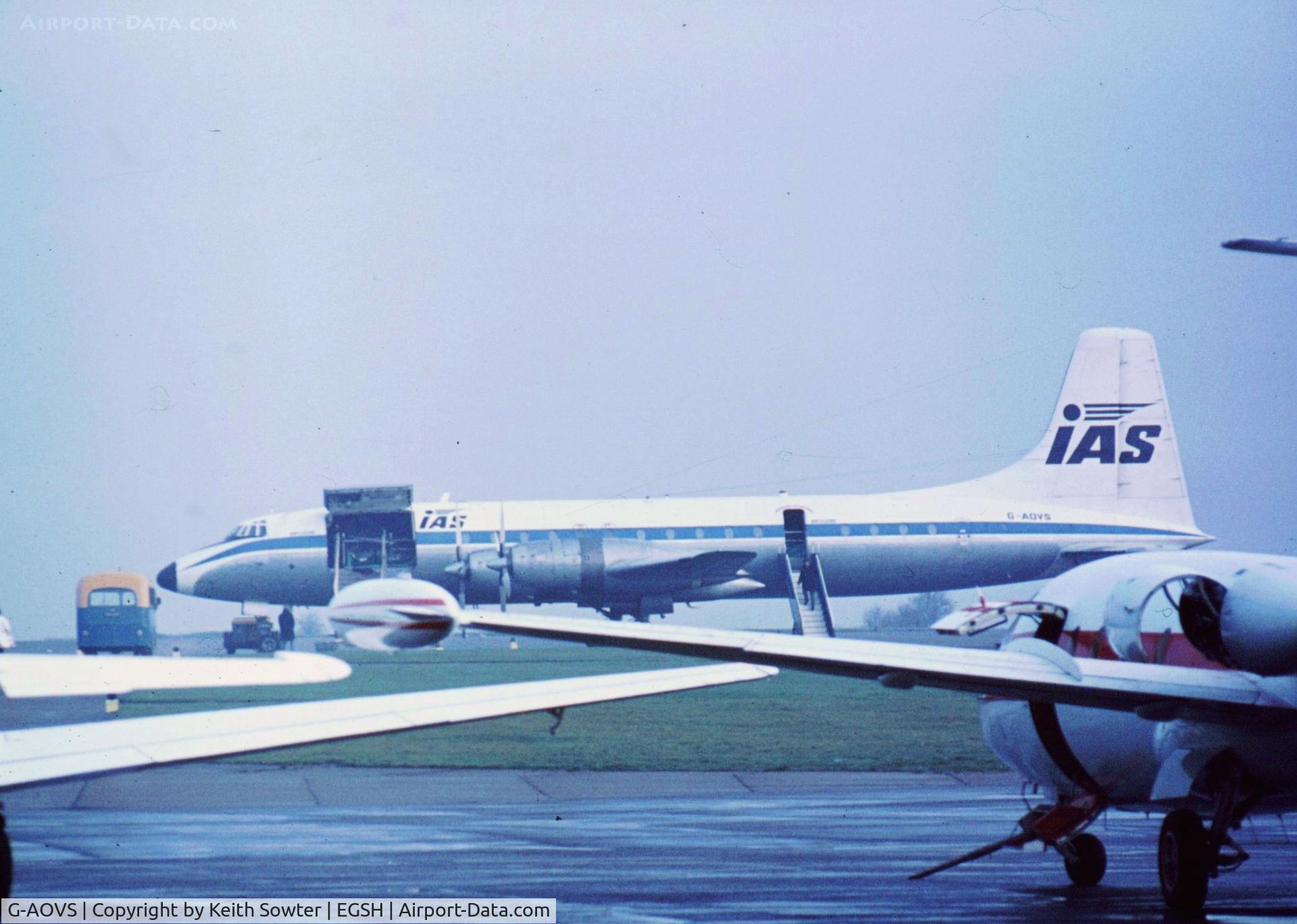 G-AOVS, 1957 Bristol 175 Britannia 312F C/N 13430, Animal charter