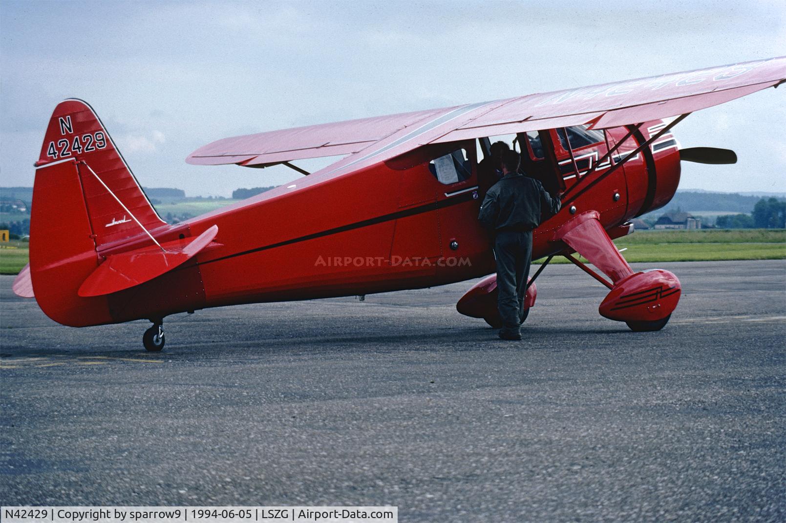 N42429, 1940 Howard Aircraft DGA-15P C/N 528, A rare plane parked at Grenchen