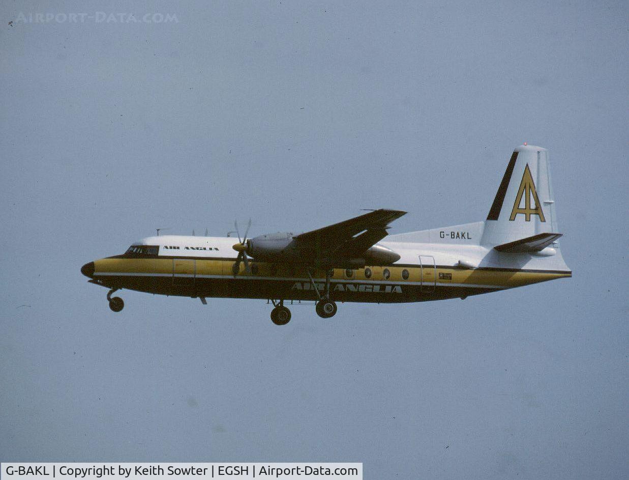G-BAKL, 1965 Fokker F-27-200 Friendship C/N 10293, Based aircraft at the time