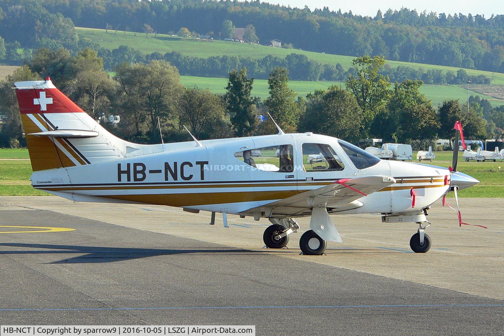 HB-NCT, 1976 Rockwell International 112A Commander C/N 442, In evenig-sun in autumn.