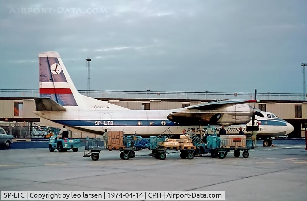 SP-LTC, 1966 Antonov An-24B C/N 67302208, Copenhagen 14.4.1974