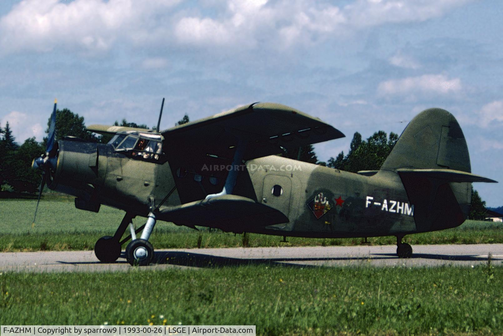 F-AZHM, 1992 Antonov An-2 C/N 17311, RIO 1993
Scanned from slide.