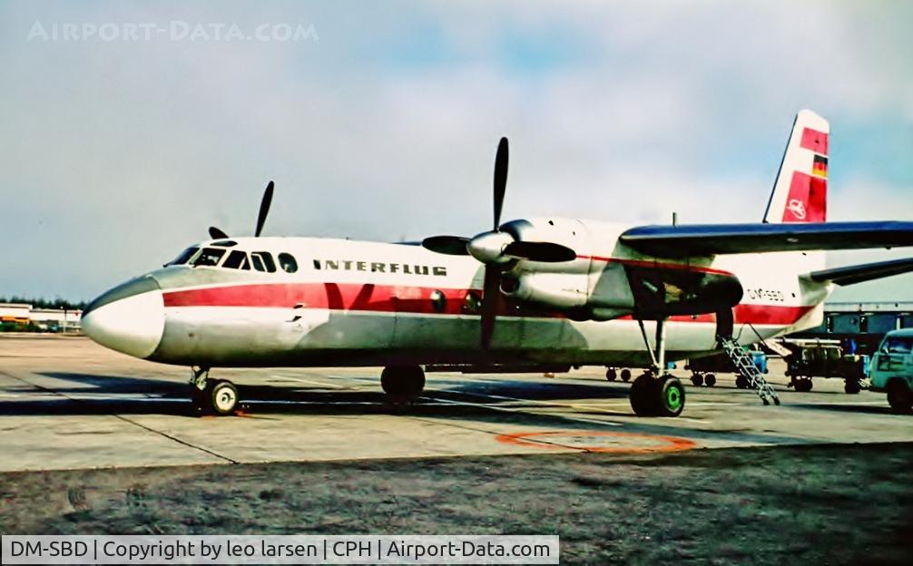 DM-SBD, 1966 Antonov An-24B C/N 67302210, Copenhagen 1974