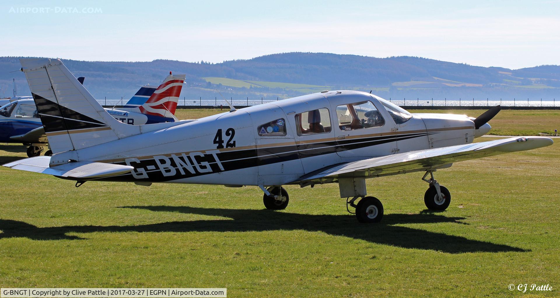 G-BNGT, 1985 Piper PA-28-181 Cherokee Archer II C/N 28-8590036, Parked up at Dundee
