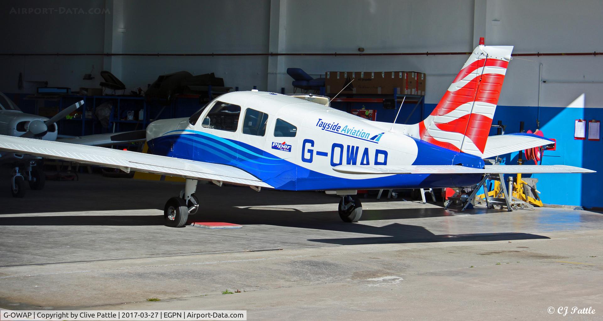 G-OWAP, 1977 Piper PA-28-161 Cherokee Warrior II C/N 28-7816314, Seen at home base - Dundee