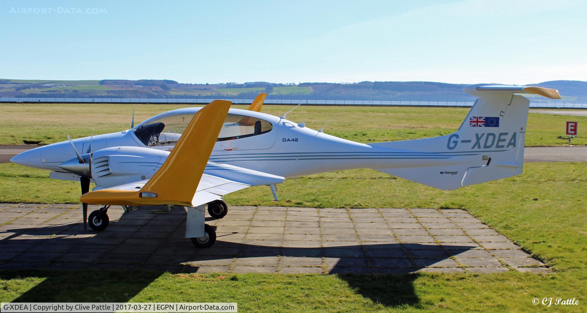 G-XDEA, 2006 Diamond DA-42 Twin Star C/N 42.AC012, Parked up at Dundee