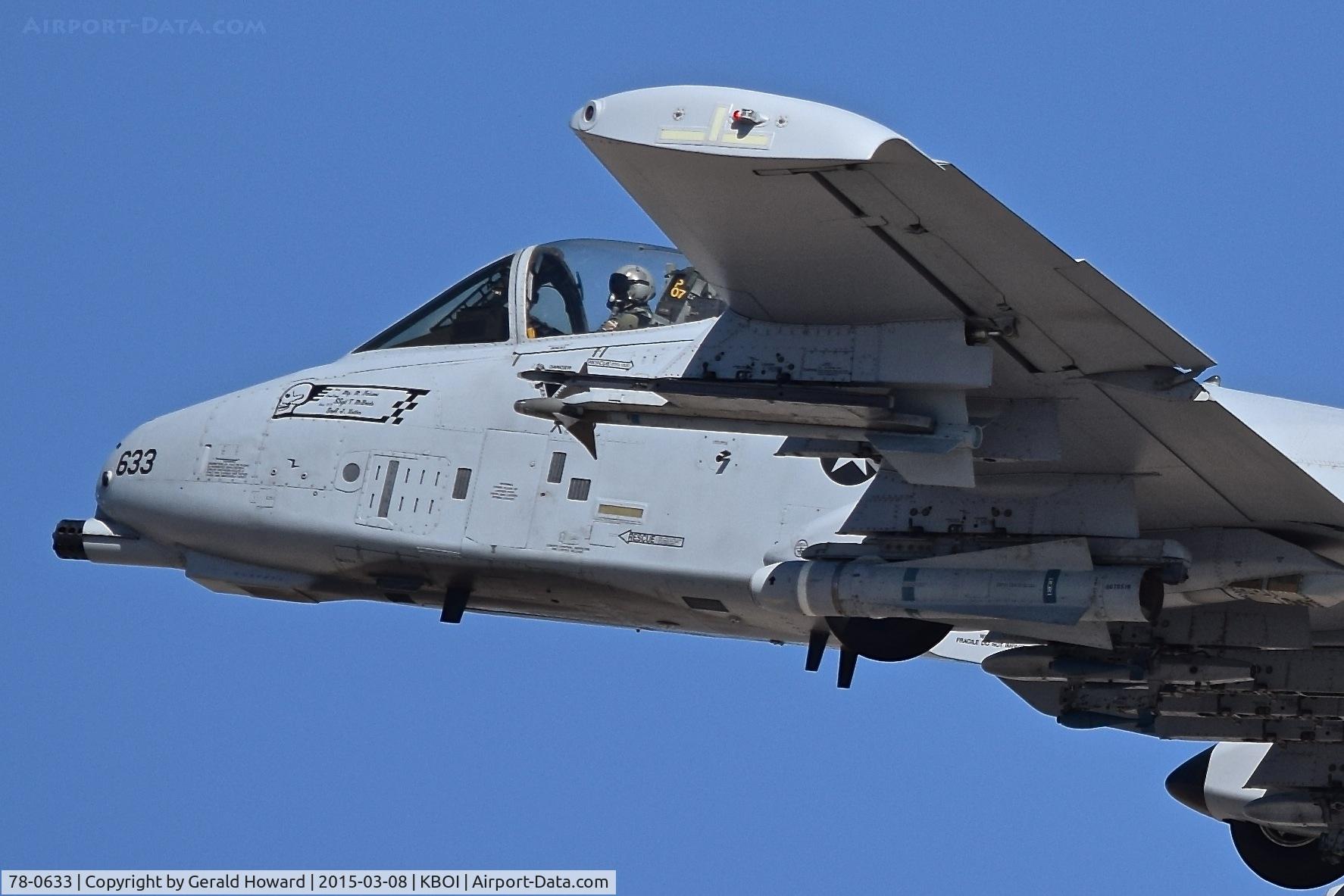 78-0633, 1978 Fairchild Republic A-10C Thunderbolt II C/N A10-0253, Departing RWY 28L.  190th Fighter Sq., Idaho ANG.